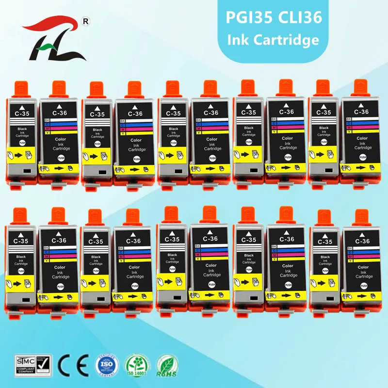 

Compatible Ink Cartridge PGI35 CLI35 for Canon PIXMA IP100B/IP100/IP100 with battery/mini260/320