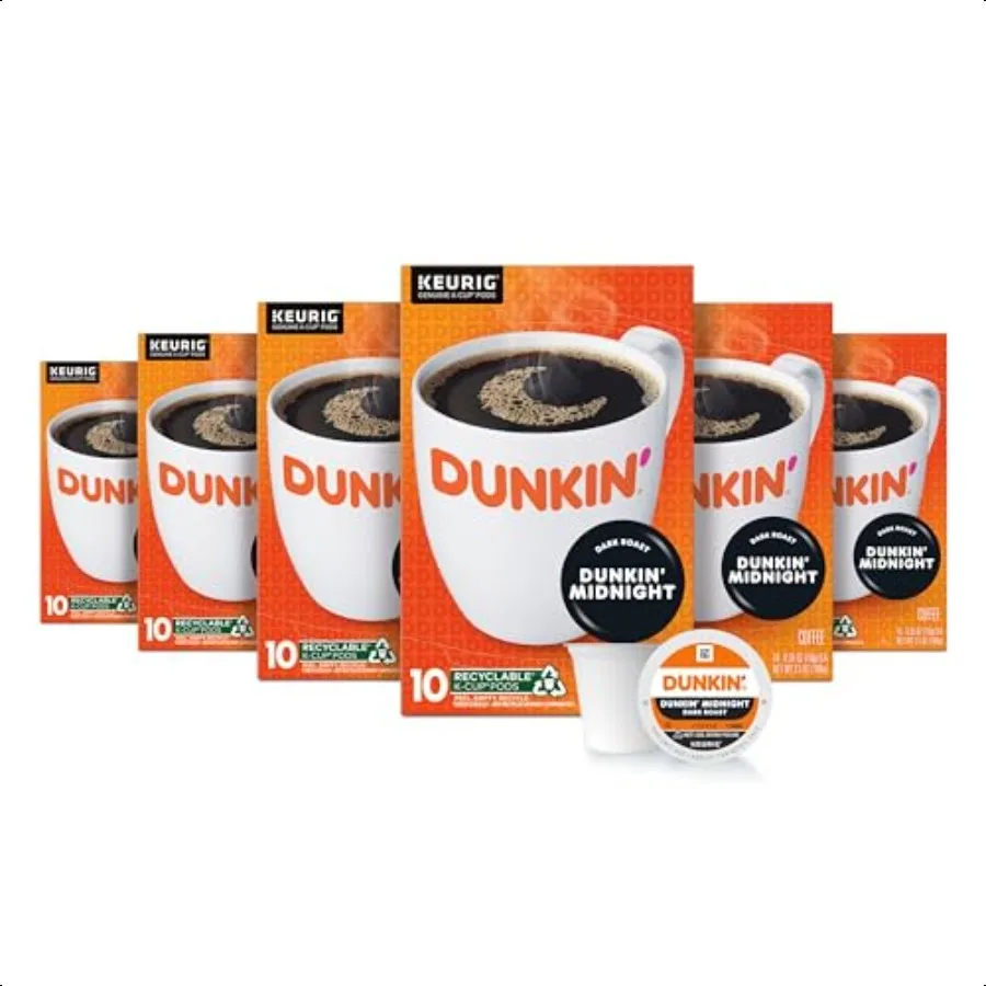 

Кофе Dunkin' Midnight Dark Roast Coffee 60 капсул Keurig KCup