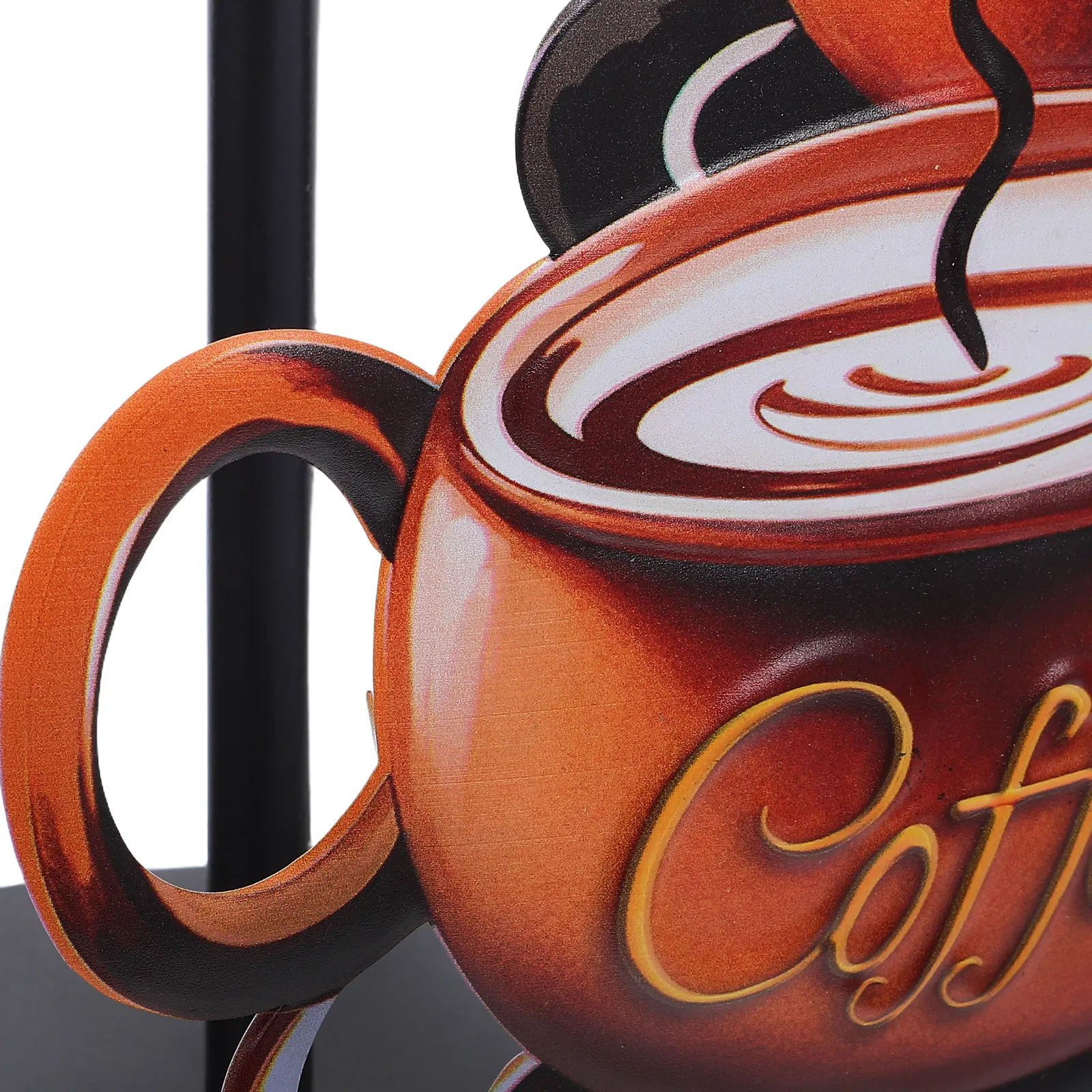 Vintage Iron Coffee Cup Paper Towel Holder Decorative Kitchen Tissue Rack Countertop Organizer Coffee Decor for Home