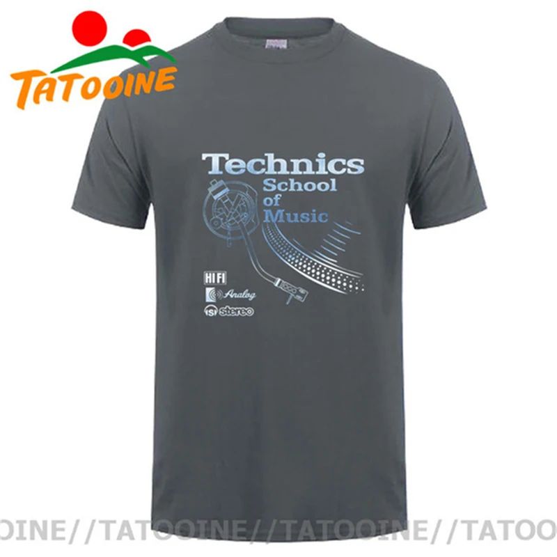 Tatooine Retro Deejay shirt Long Play tshirt Technics School of Music T shirt men Vintage DJ music T-shirt Hot Fashion Tops