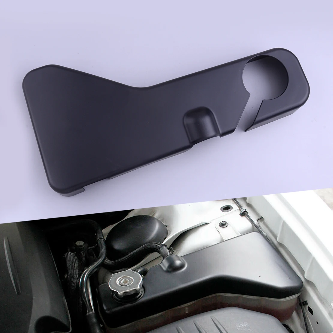 20JB-DC4-37 Coolant Tank Cover Cap Trim Accessory Fit for Dodge Challenger Charger 2011 2012 2013 2014 2015-2021 Matte Black ABS