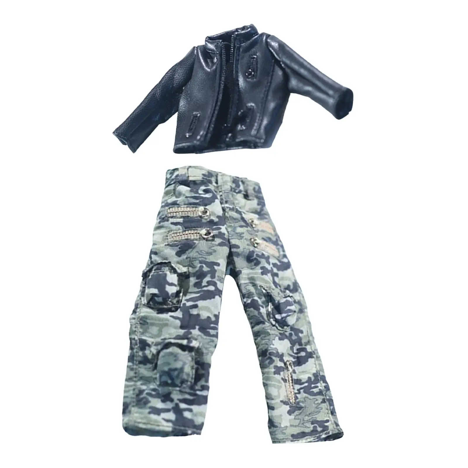 Veste et pantalon miniatures faits à la main pour figurine d'action masculine, tenue de 6 pouces, accessoires de beurre, échelle 1/12