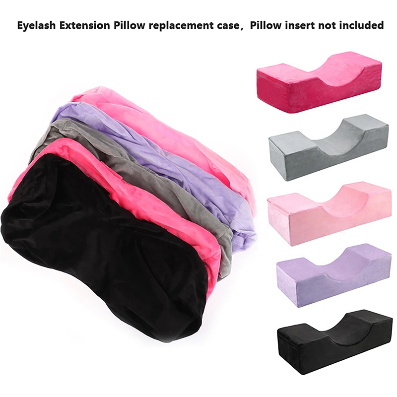 5 Colors Eyelash Extension Pillow  Cover Flannel Grafting Eyelashes Pillows Replace Cover Lash Pillow Cover  MakeUp Too