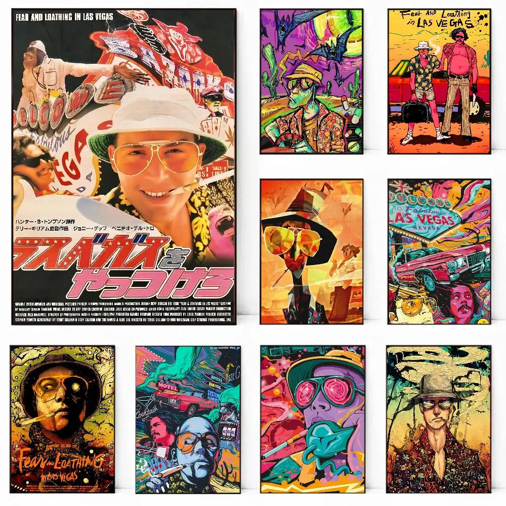 Póster de pintura de Las Vegas Fear Loathing con impresiones, regalo de decoración para el hogar, dormitorio y sala de estar
