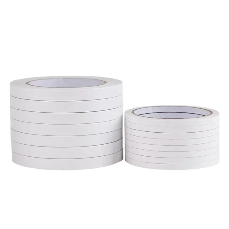 Fita Adesiva Forte de 50m, Fita Dupla Face, Fita Branca Ultrafina para Uso Doméstico e de Escritório, Adesivo Dupla Face para Artesanato