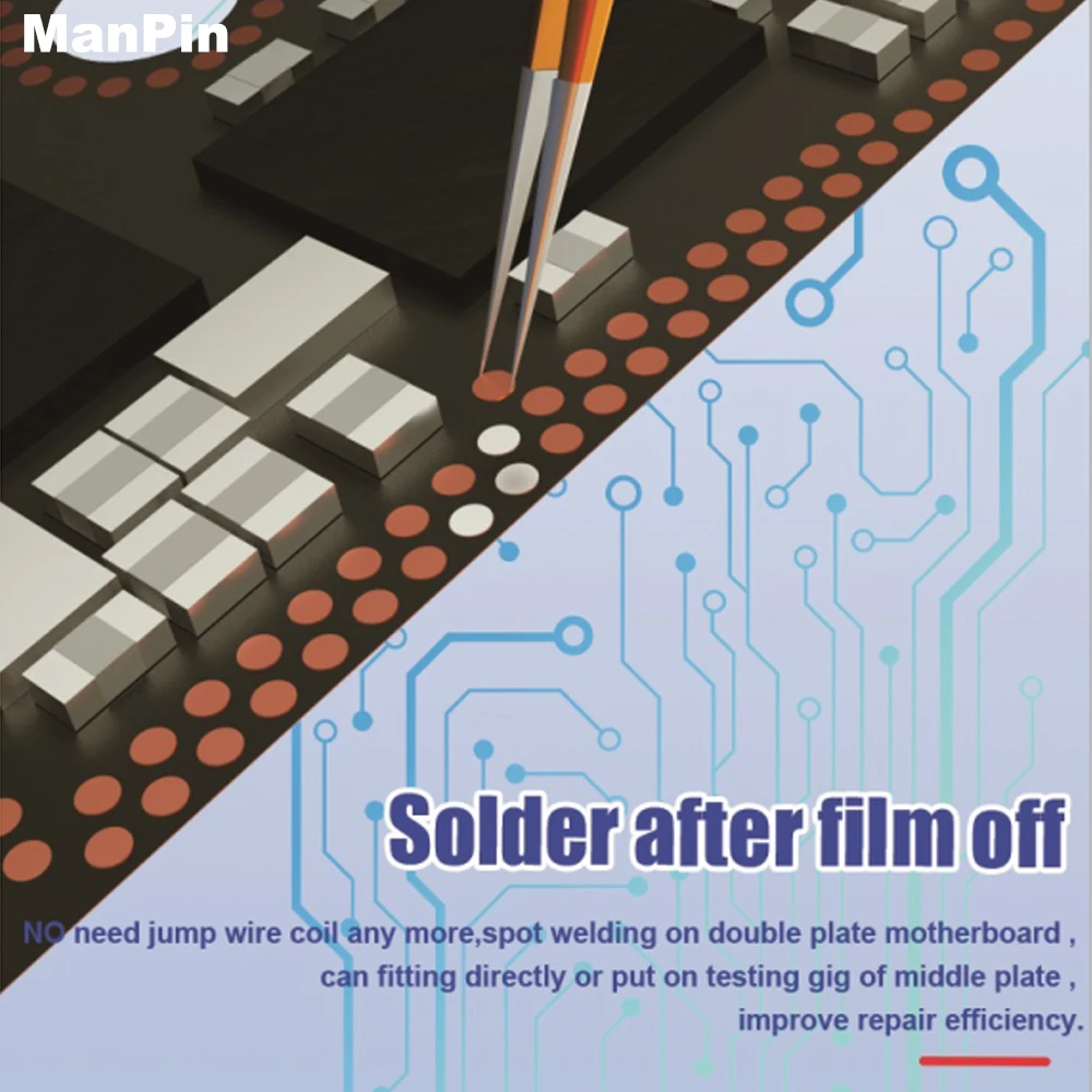 Plaque de tampon à souder IC, 3 pièces, points pour téléphone portable, réparation CPU, fil de saut sans mouche, fixation Stable, feuille de cuivre 30um d'épaisseur