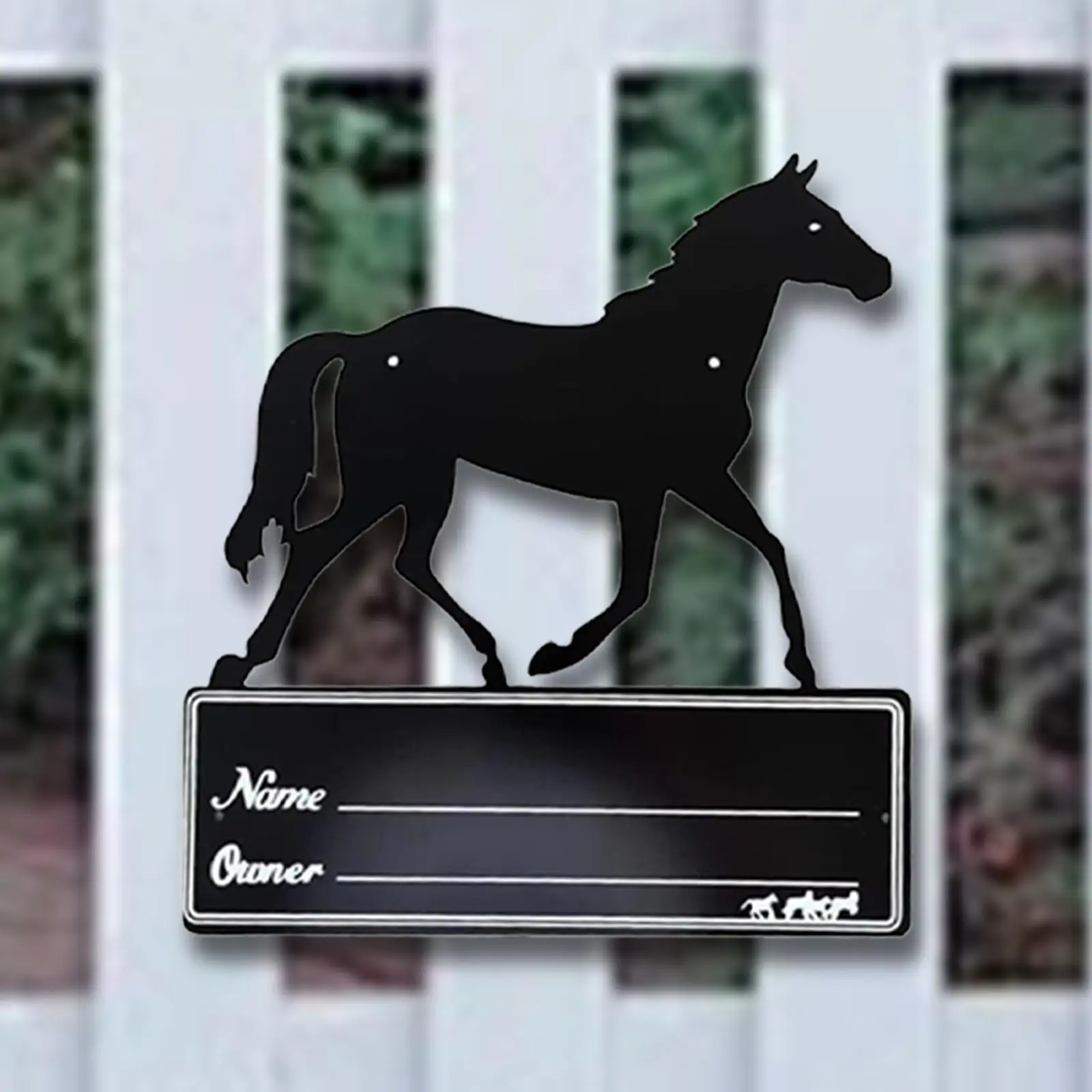 Horse Stall Name Plate Metal 9.8" x 10.6" Versatile Horse Gift Stable Supplies