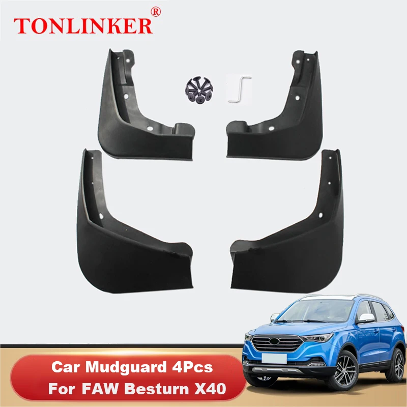 

Car Mudguard For FAW Bestune X40 D181 2016-2019 2020 Front Rear Mud Flaps Semi-Rigid ABS Platic Splash Guards Mudflaps 4Pcs Set