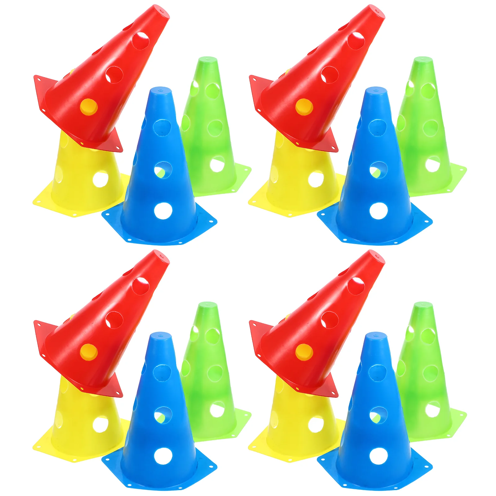 

24pcs Plastic Agility Cones Soccer Cones Training Field Marker Multi-color Traffic Cones driving cones for training