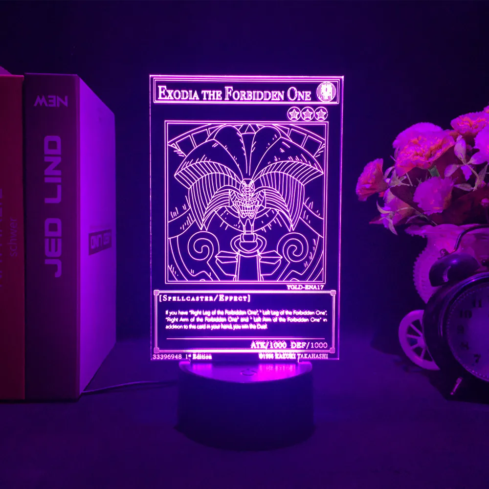 Anime Action Figure Led Night Light Manga Yu Gi Oh Dark Magician Girl for Kid Bedroom Decor Lamp Kawaii Room Decor Light