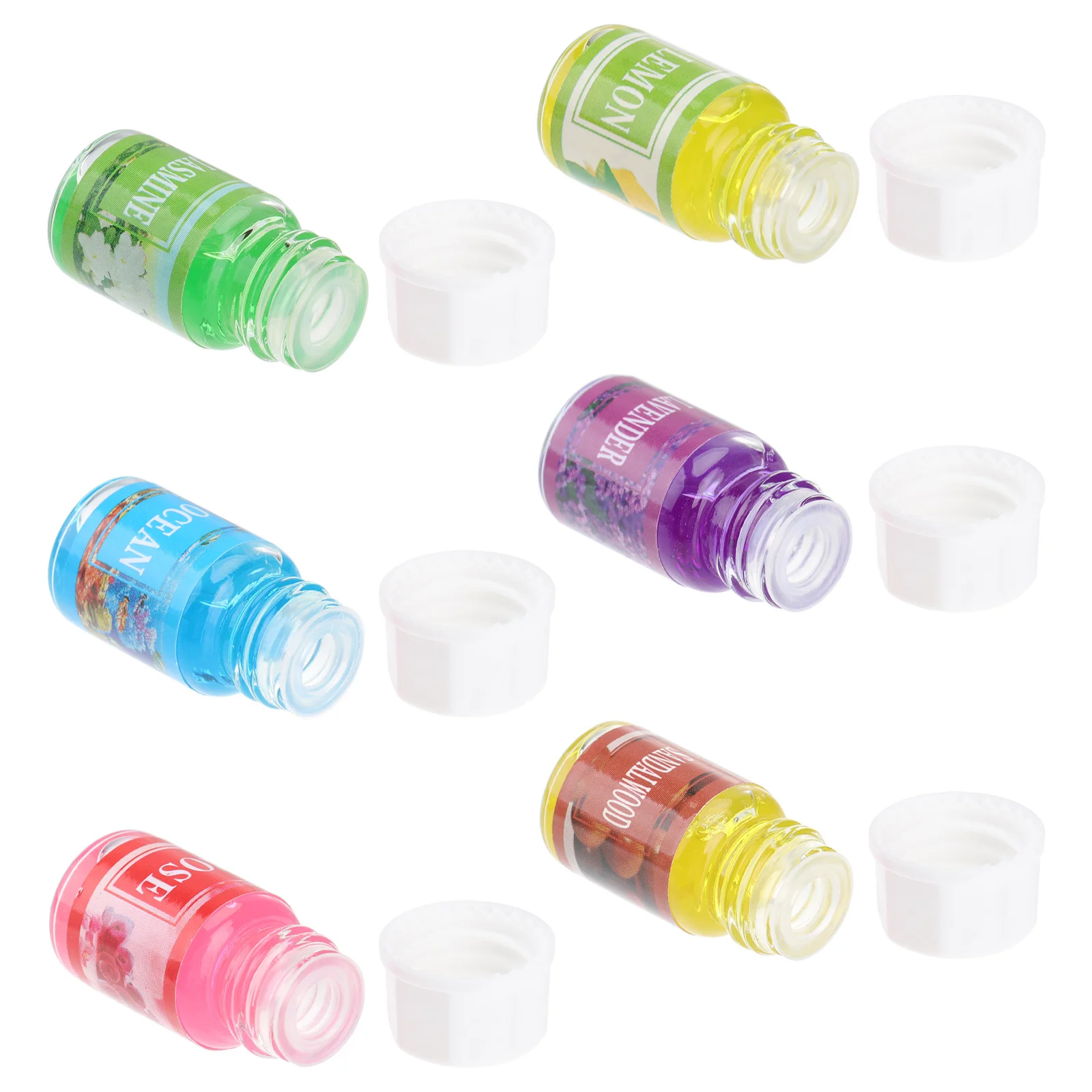 6Pcs Fragrant Essential Oil Set Rose Jasmine Sandalwood Lavender Aromatherapy Oil for Spa Diffuser Home Care