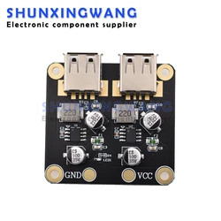 Dual 2 Double USB Fast Charger Buck Module Input 6V- 30V Single Port 24W Support QC2.0 QC3.0 QC 2.0 3.0 Car Vehicle Board