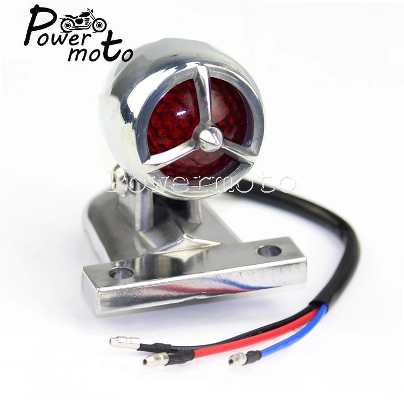 Motorcycle Rear Taillight Tail Light LED Brake Stop Lamp W/ Licesne Plate Light For Chopper Cafe Racer Bobber Scrambler Custom