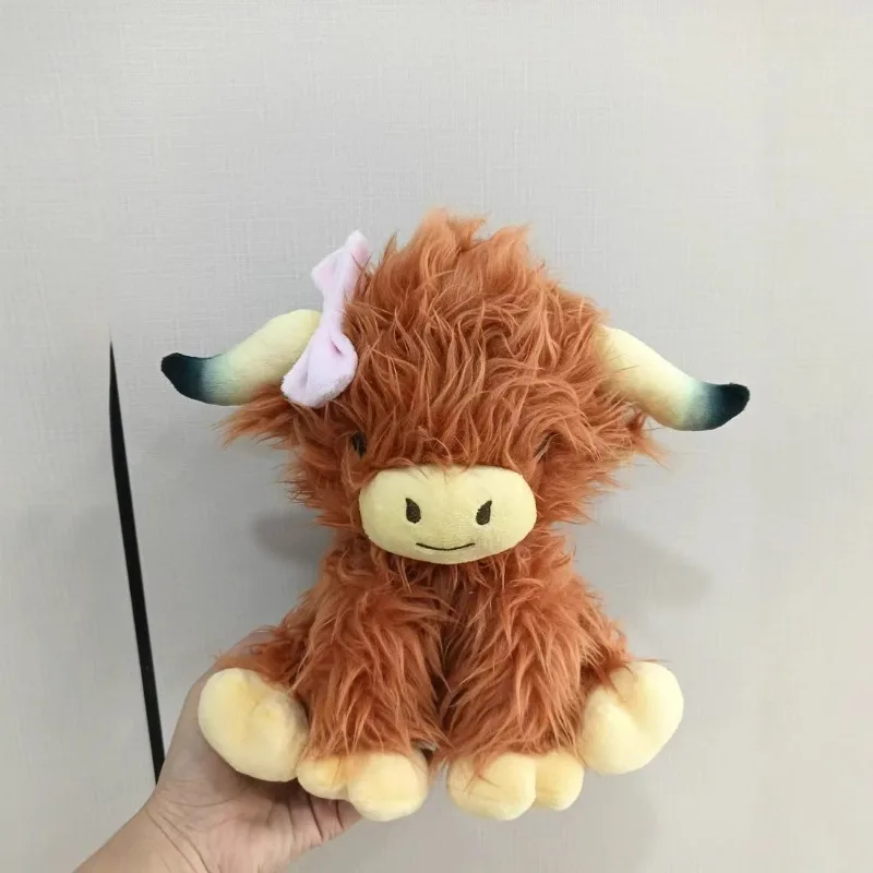 

Новая плюшевая игрушка Highland Cow, супермягкая шотландская крупного рогатого скота, милая пушистая волосатая плюшевая игрушка, идеальный подарок для детей и коллекционеров