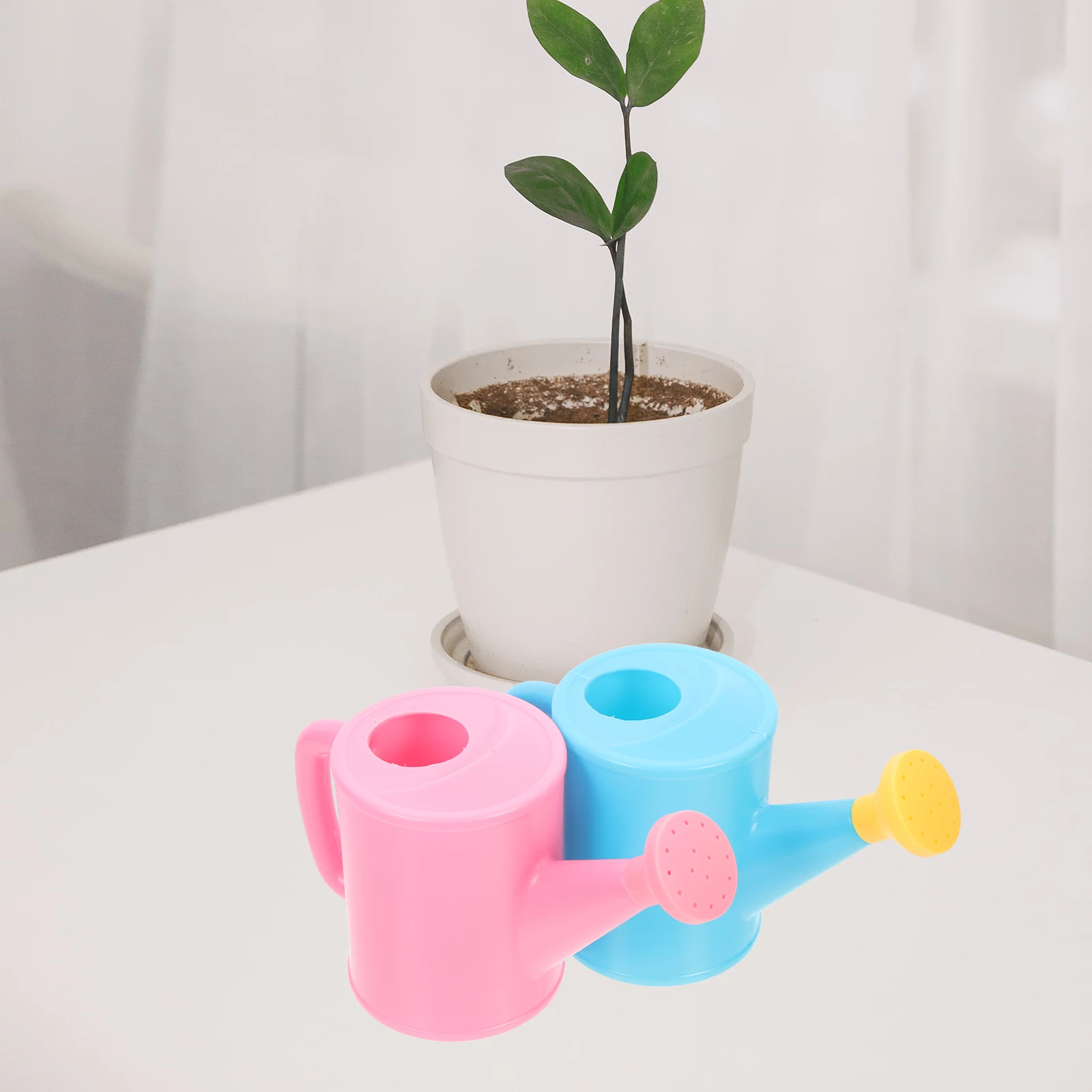 

2Pcs Watering Kettles Long Spout Plastic Durable Garden Watering Pots Indoor Outdoor Plant Care Tool Gardening Kettle Tool