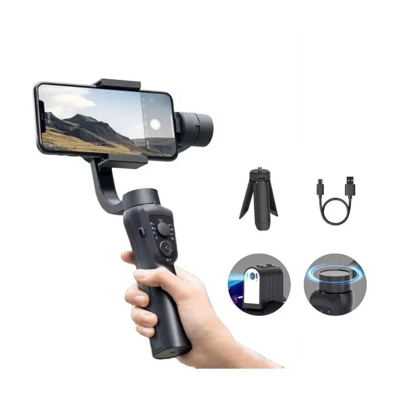 Newest 360 Rotation Auto Face Tracking Gimbal Stabilizer For Video Vlog Shooting Live Streaming With Power Bank Functions S5Bpro