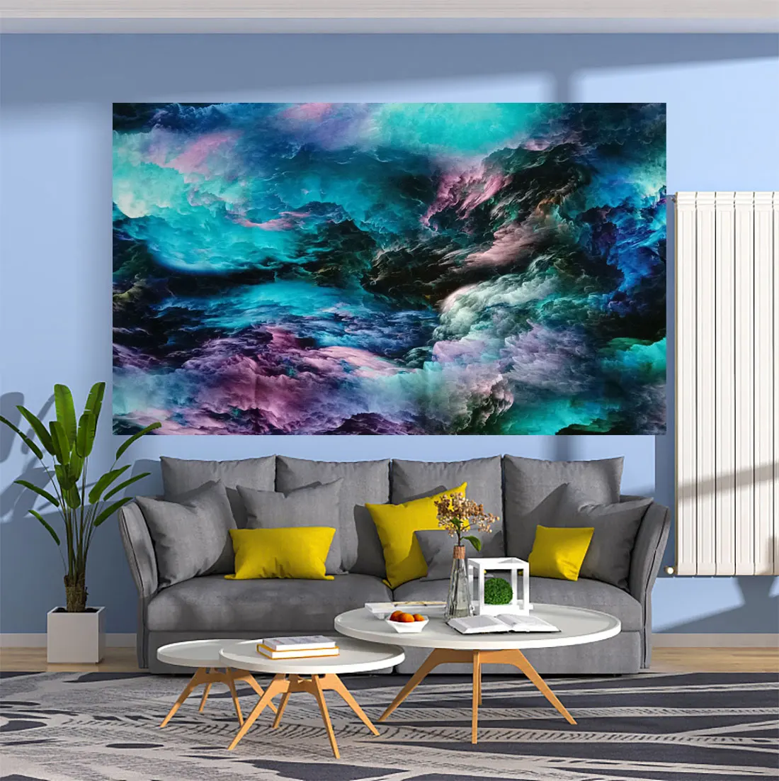 

QdDeco Storm At Sea Meme Tapestries Natural Landscape Wall Hanging Rugs Background Cloth Aesthetic Room Decoration