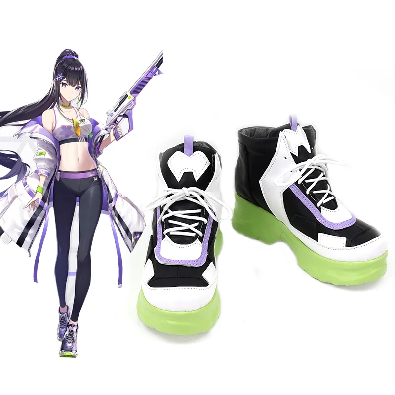 Blue Archive Otohana Sumire Cosplay Green Thick Sole high heel Anime Same Women customize Prop Shoes