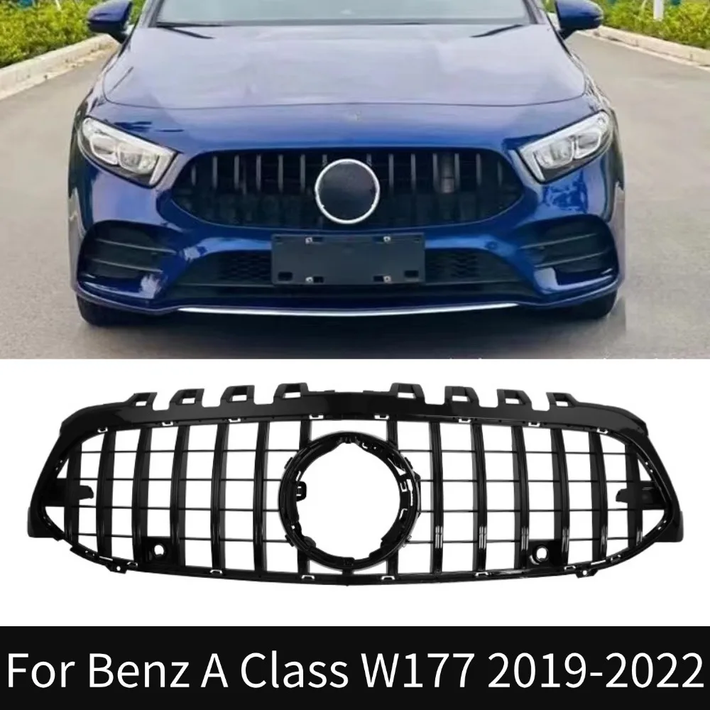 For 2019-2022 Mercedes Benz A Class W177 V177 A180 A200 A220 A250 A35  Upgrade Front Radiator Grid Bumper Grille