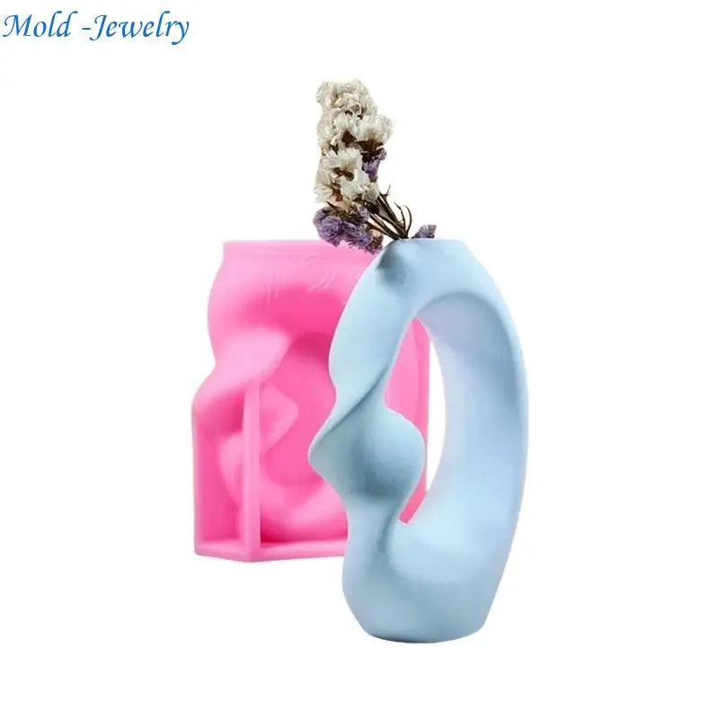 69HB Flexible Nordic Art Vase Mold Nordic Silicone Vase Mold Perfect For DIY Home And Guesthouse Decoration