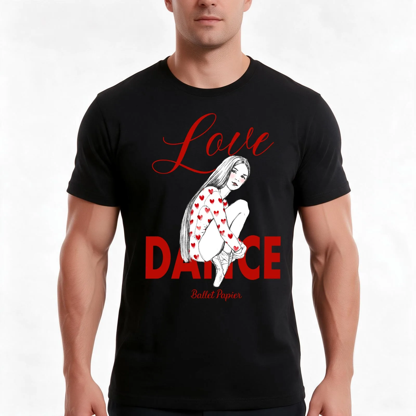 Camiseta con estampado de zapatillas de baile de punta, camiseta de algodón informal para el verano, camisetas de estilo urbano de corte amplio, estampado gráfico de estilo vintage, unisex, para hombres y mujeres.