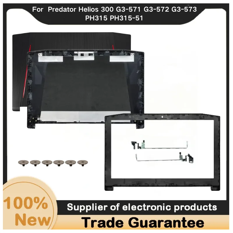 novo-para-kailxuling-predator-helios-300-g3-571-g3-572-g3-573-ph315-ph315-51-tampa-traseira-lcd-moldura-frontal-dobradicas-da-tela