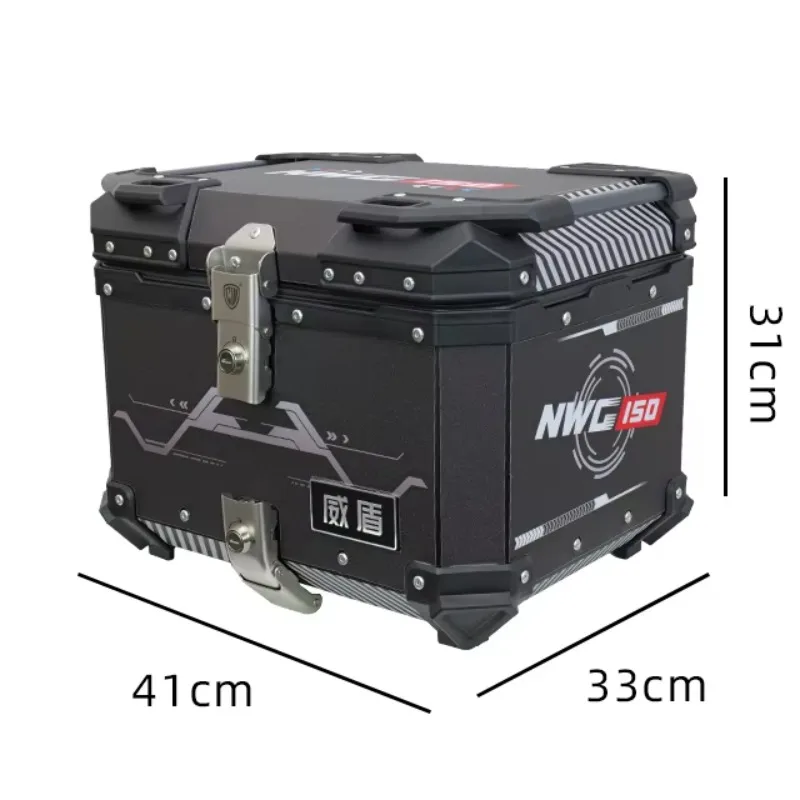 

STLF Factory Wholesale 45L Motorcycle Rear Top Box Trunk Storage Tail case Fashion Sticker Waterproof Motorcycle Aluminum Tail B