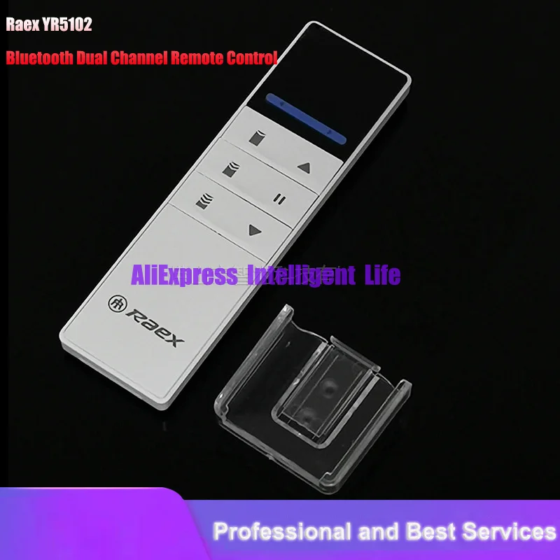 Raex YR5102 Bluetooth Wireless Dual Channel Remote Control For Curtain Motor Handheld Transmitter with LCD Screen