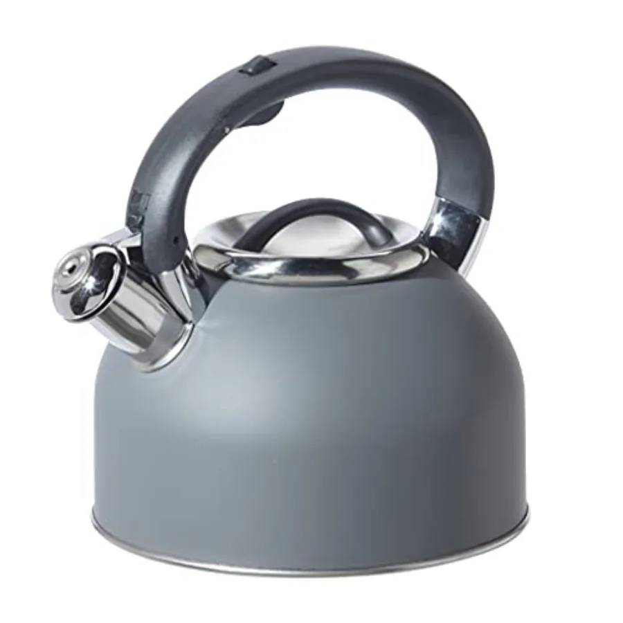 

Tea Kettle for Stove Top - 64oz/ 1.9lt Stainless Steel with Loud Whistle Ideal Hot Water Kettle and Water Boiler - Gray