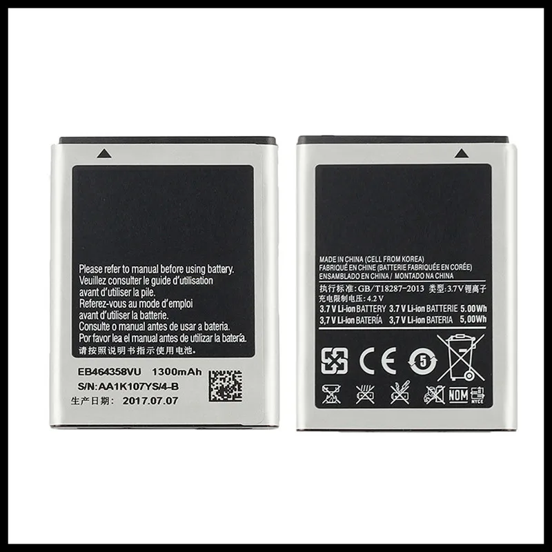 High Quality EB464358VU Battery For Galaxy S7500 S6102E S6802 S6818U S6358 S6500D S6812I GT-S6358 GT-S6310 Battery