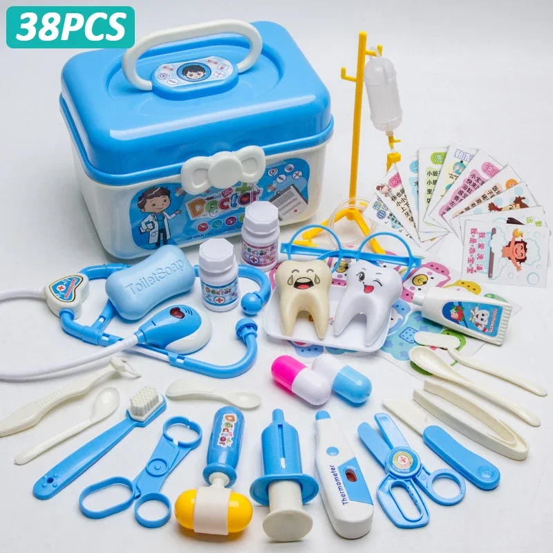 Conjunto médico para crianças fingir jogar meninas rpg jogos hospital acessório kit médico enfermeira ferramentas saco brinquedos para crianças presente