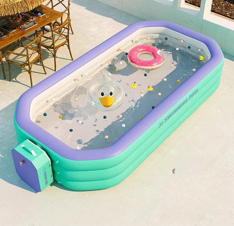 Children foldable baby children's bath indoor and outdoor large adult inflatable paddling pool