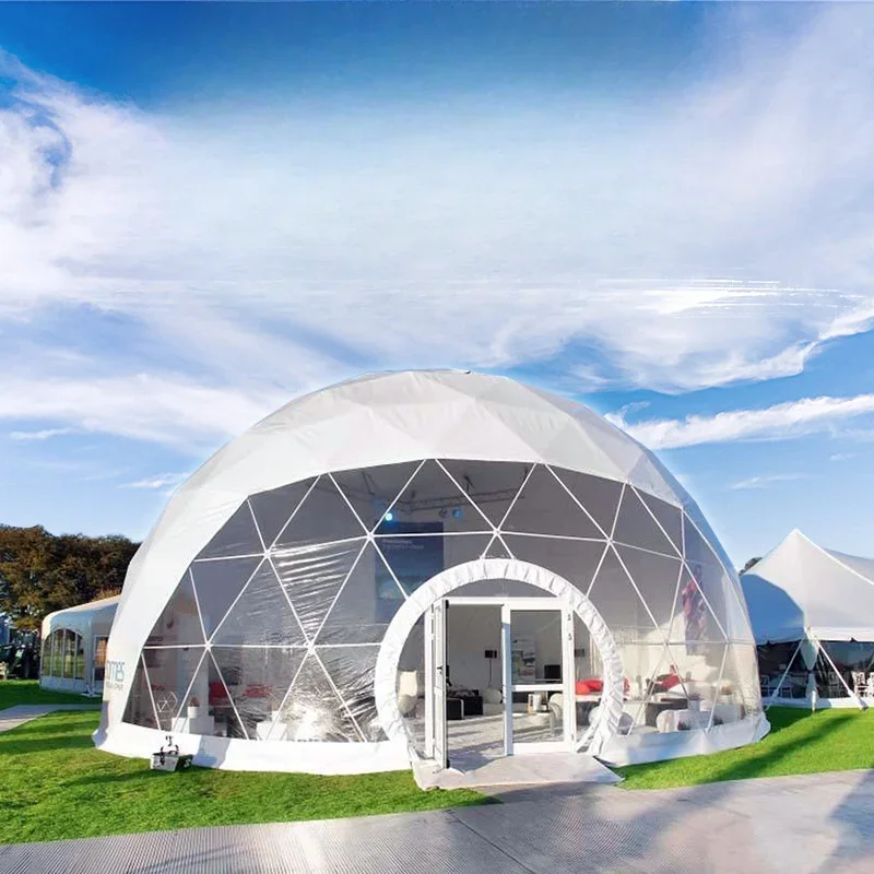 Transparent Internet celebrity spherical tent outdoor multi-player large luxury villa banquet tent wild luxury star camp tent