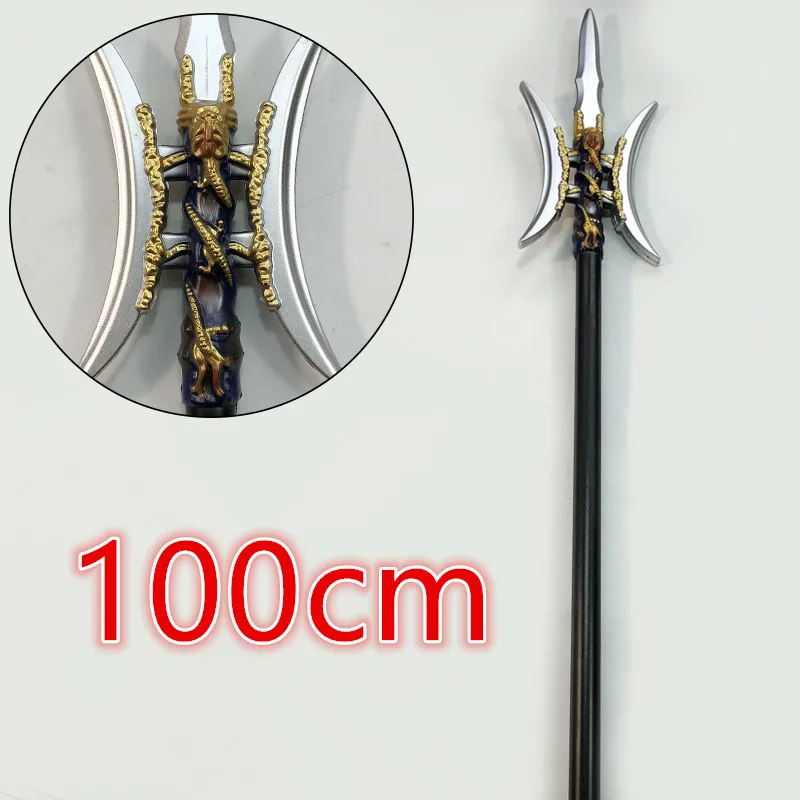 Chinese Cosplay Ancient triple-edged sword Weapon Three Kingdoms Role Playing Model 1:1 Boys Toys Prop Knife Kids Gift