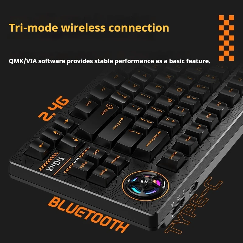 EG GK81 لوحة المفاتيح الميكانيكية اللاسلكية ثلاثة وضع اتصال 75 سلسلة 82 مفاتيح مخصصة بطارية 8000 مللي أمبير مفتاح كامل قابل للتبديل السريع #2