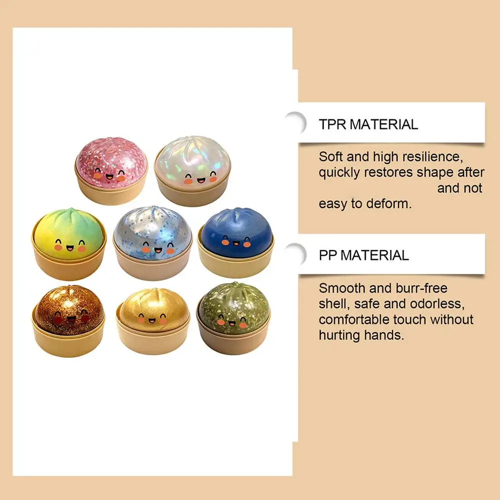 Simulation Flash Dumpling Slow Rebound Toy Soft Pinch Design Reduces Anxiety Stress Relief For Home And Office Use view 4