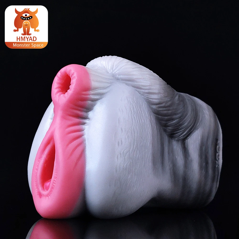 HMYAD جهاز استمناء مثير للرجال ثنائي القناة لعبة الحمار المثليين جيب كس لينة سيليكون الضارب 18 +