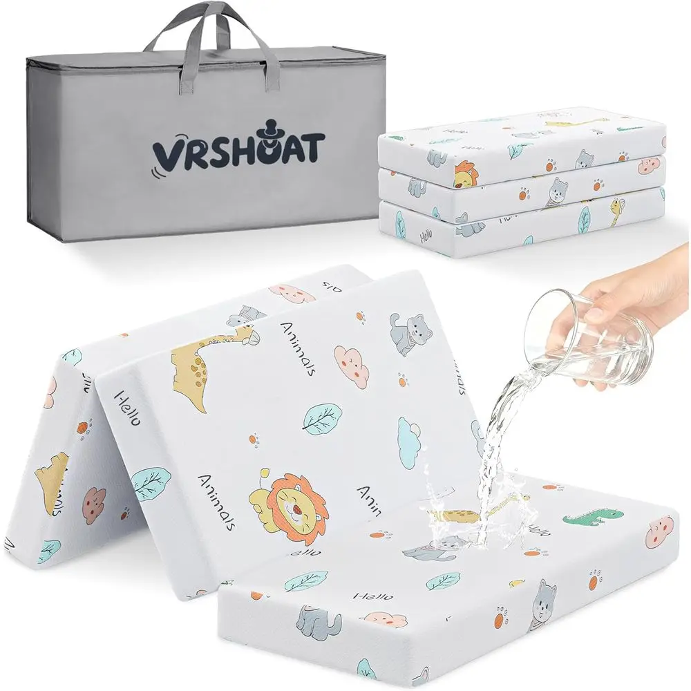 

Pack and Play Mattress 38x26, Portable Mini Crib Mattress, Playpen and Playard with Soft Breathable Waterproof Cover