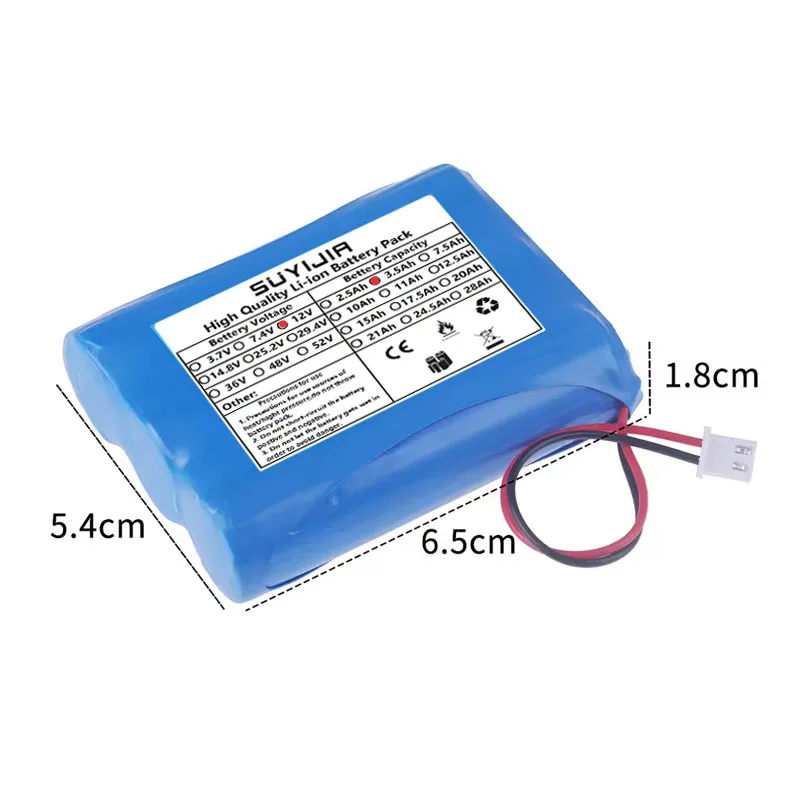 12V 3500mAh / 7000mAh Rechargable Pack For Speaker Flashlight Monitor CCTV Camera Battery 12.6 V 11.1V 18650 Lithium-ion Battery
