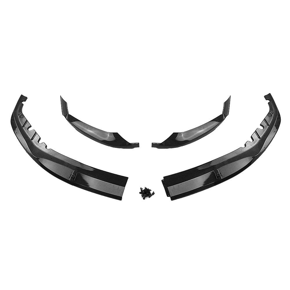 Front Bumper Spoiler Lip For BMW G30 G31 M Tech Sport 2017-2020 5 Series 520i 525i 530i 540i Carbon Look/Gloss Black Splitter