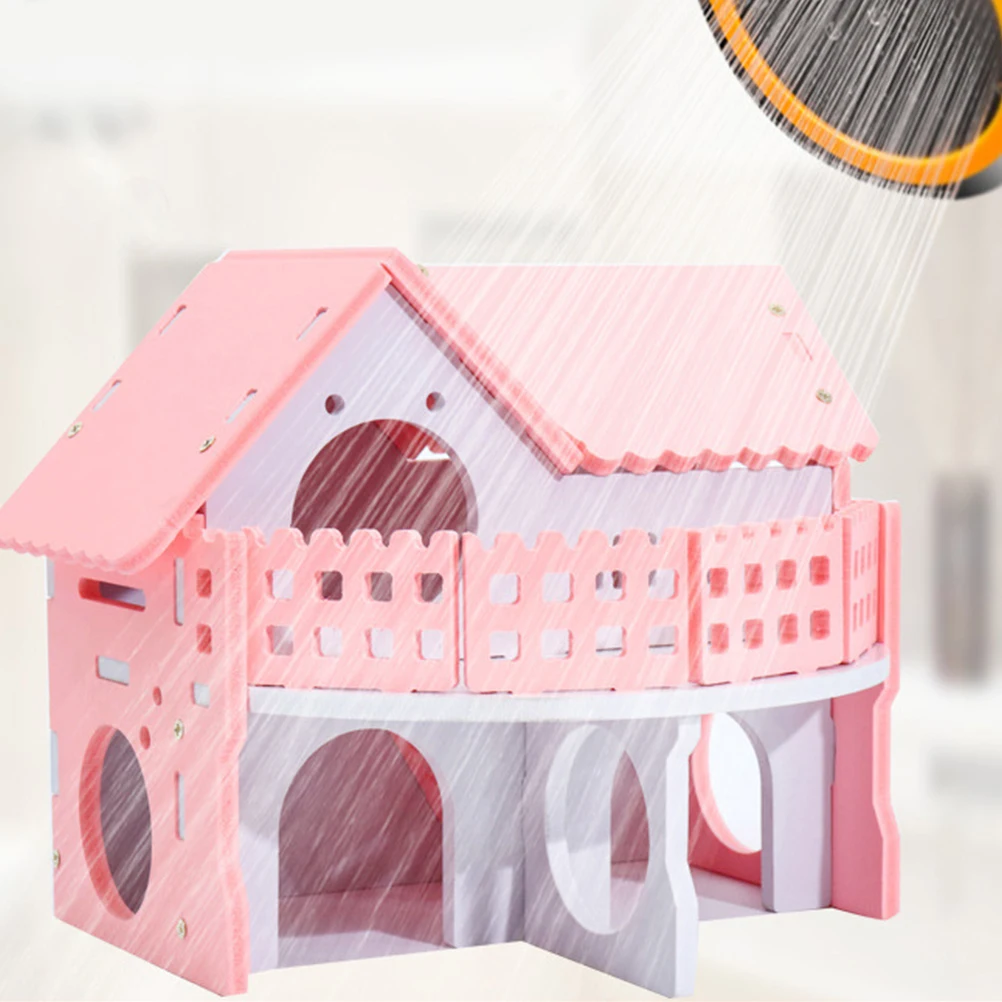 

Colorful Small House Pet Accessories Double Layer Pink Hamster Bed Houses Sleep Nest Toy Play Spot Hideout WIDLY USING Small
