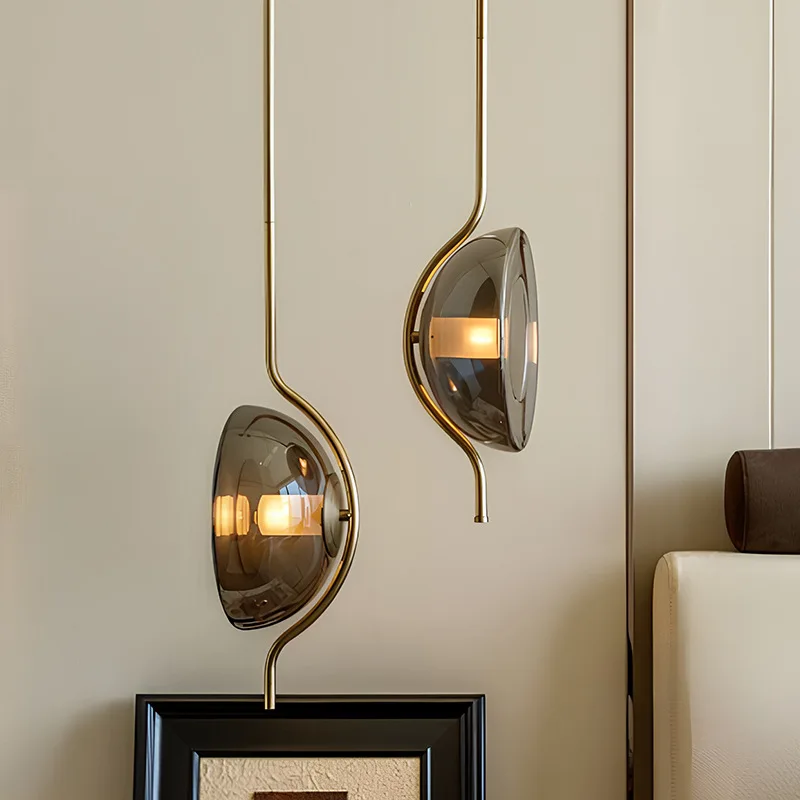 

Golden pendulum chandelier, table lamp ornament, Nordic homestay decoration, modern home light luxury style