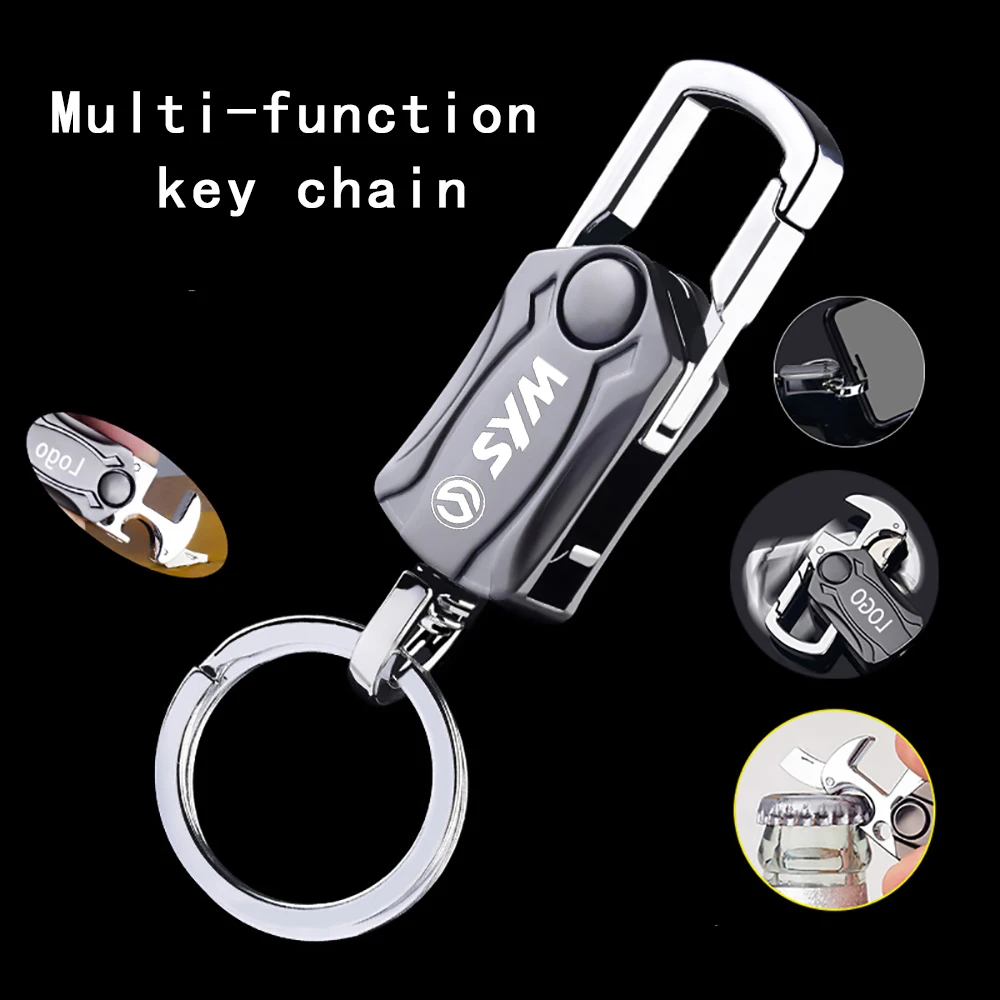 For SYM CRUISYM GTS 300 GTS 300i JOYMAX Z 125 250 300 MAXSYM 400i CNC Metal Leather keychains Motorcycle Accessories