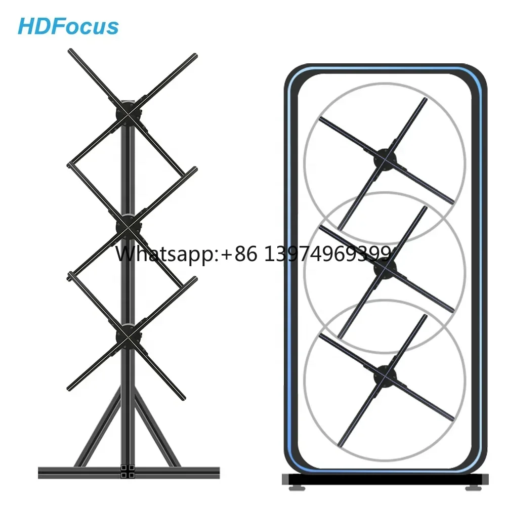 Outdoor and Indoor 65Cm 3D Hologram Fan LED 3D Hologram Projector for Advertising and Education OEM Holographic Fans factory