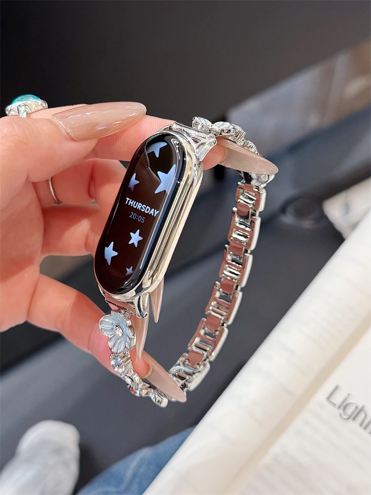 

Oil painting flower strap suitable Xiaomi Band 8Pro/9Pro，For Mi band 3/4/5/6/7，8/8NFC/9/9NFC/10/10NFC，For Redmi Watch5/4
