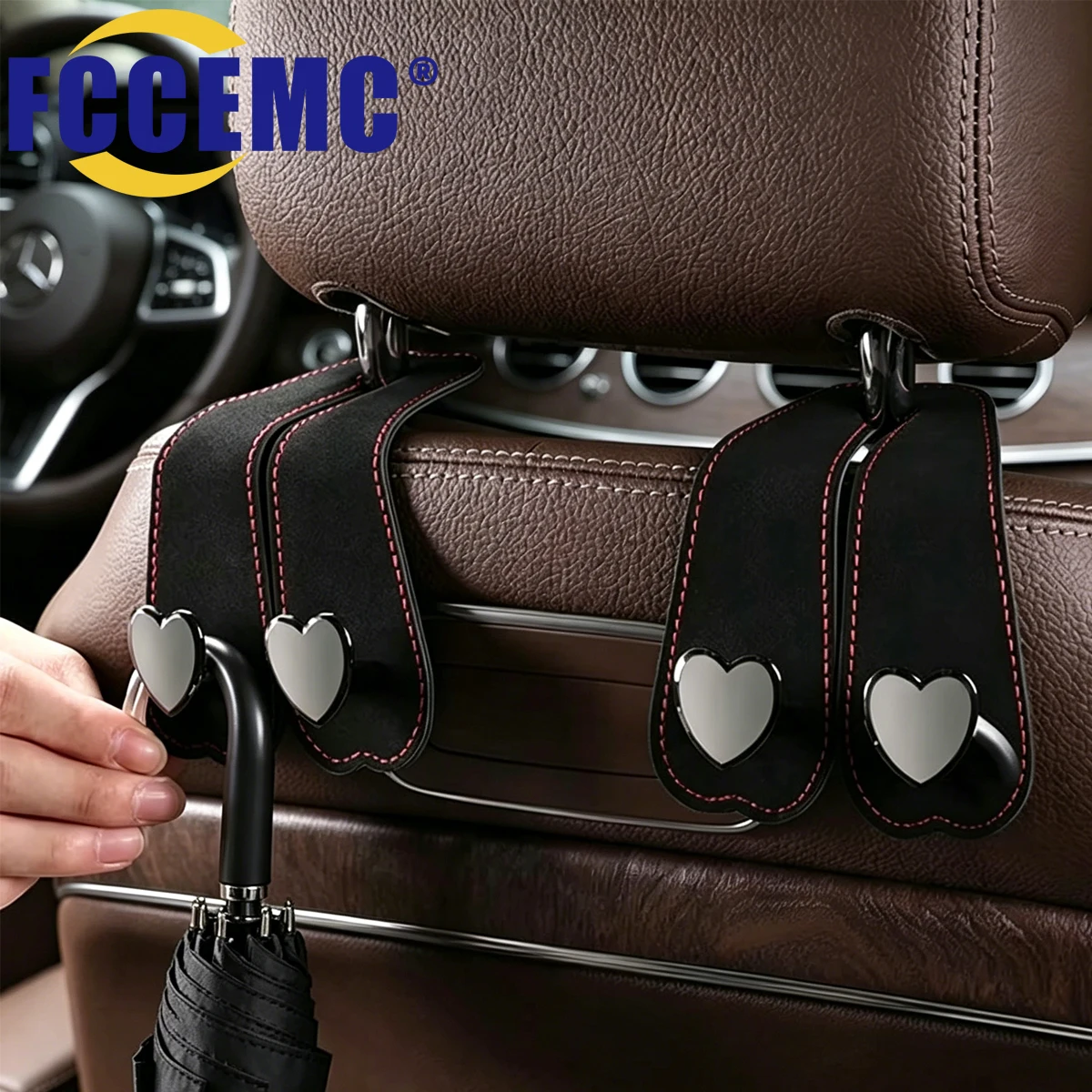 Interior Design Concept - Car Seat Headrest Hooks with Heart