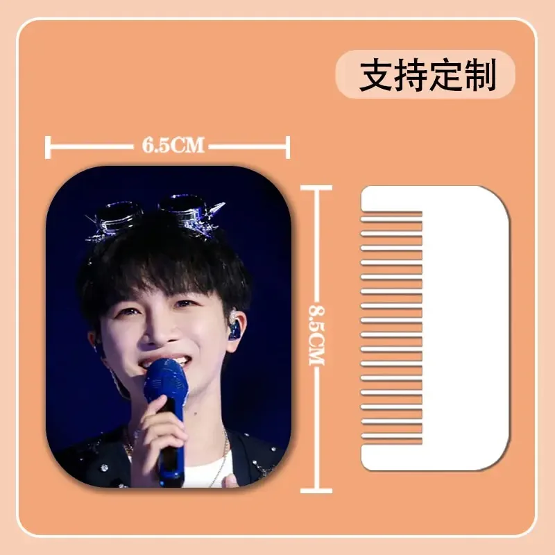 Zhou Shen HD Poster Hand-held Makeup Mirror Shen Shen Lifestyle Photo Convenient Portable Folding Double-side Mirror with Comb