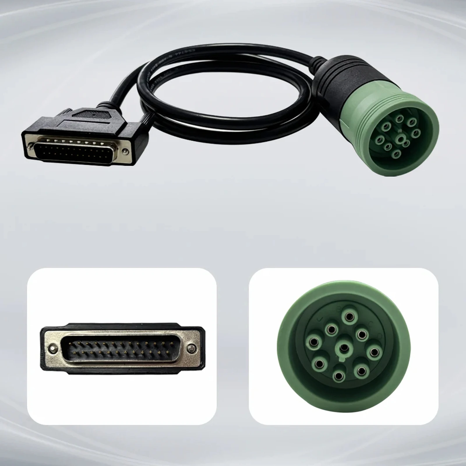 ل J1939 كابل الاختبار الرئيسي ل CNH EST DPA5 V8.6 شاحنة أداة تشخيصية موصل DB25 دبوس إلى 9pin J1939 كابل محول يمكن K-Line