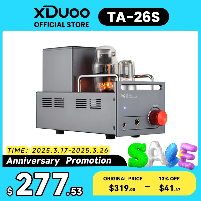 XDUOO TA-26S 6N5P 6N8P High Performance Tube Headphone Amplifier Line Out TA-26 Pre Amplifier