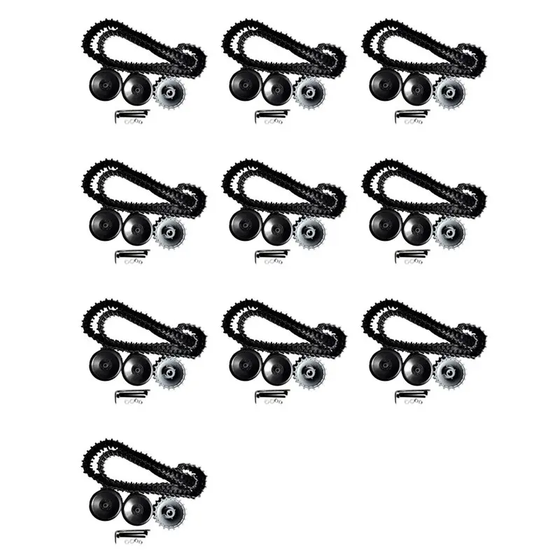 CYGJ-10 Set Track + Track Drive Wheel / Track Wheel + Bearing Wheel Tank Car Chassis Robot Wall Power Model Kit